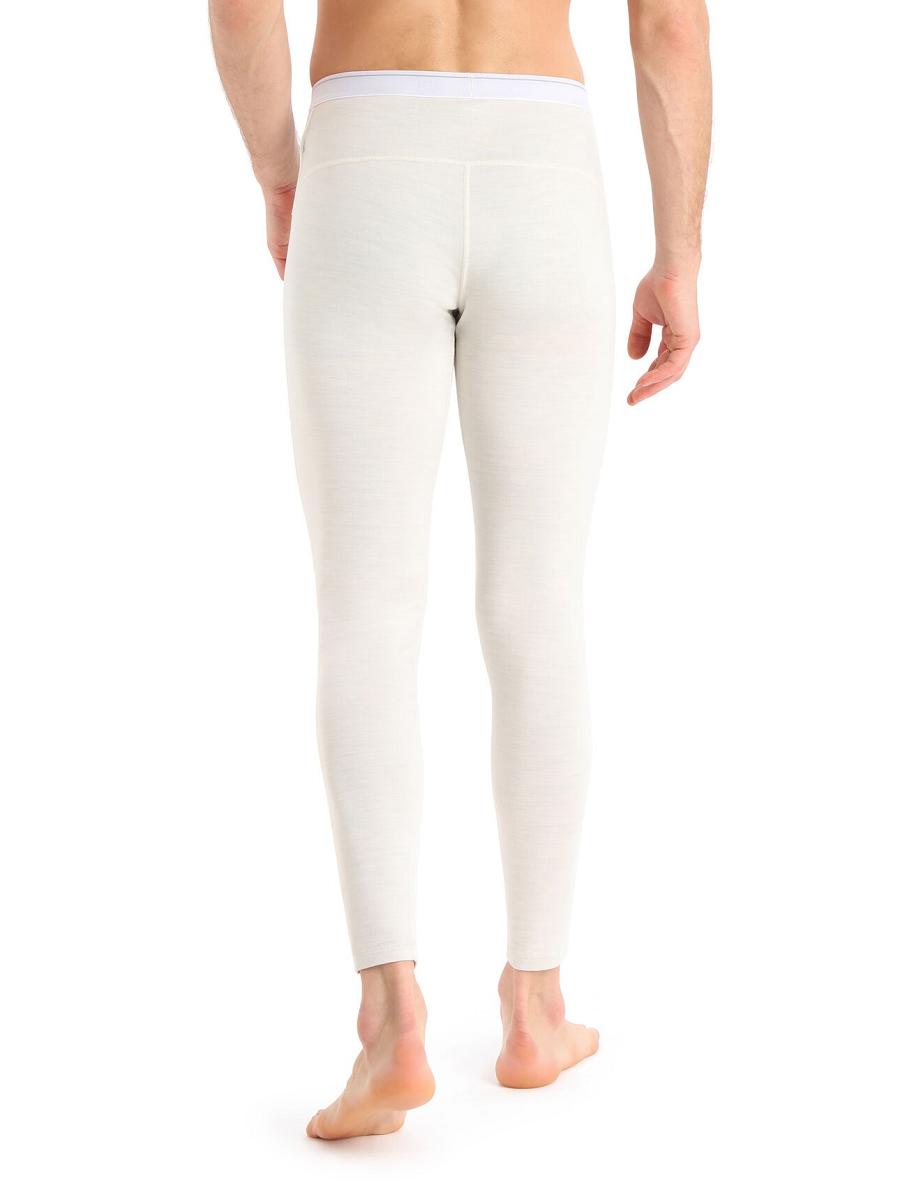 Legginsy Icebreaker 15.5 Merino Thermal Męskie Białe | PL 1824QMAZ